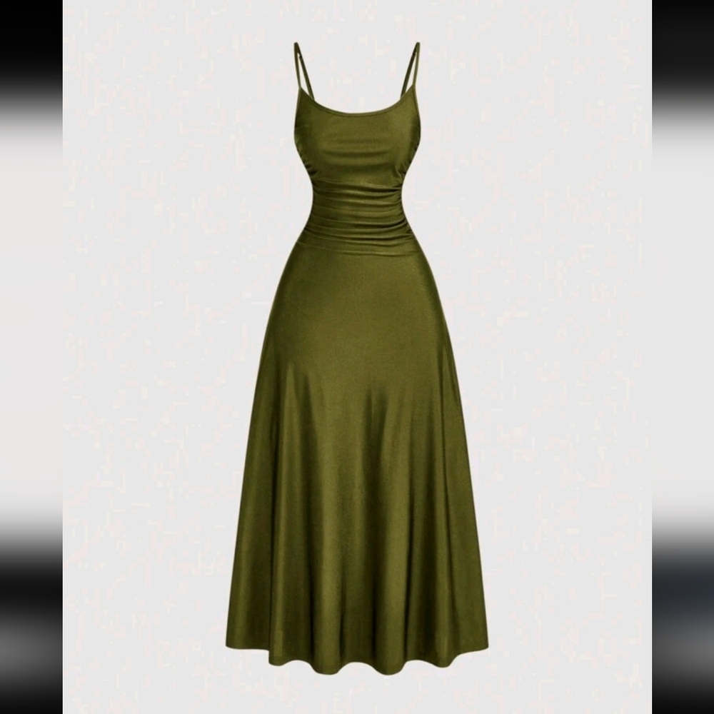NWT Olive Green Maxi Lonf Dress